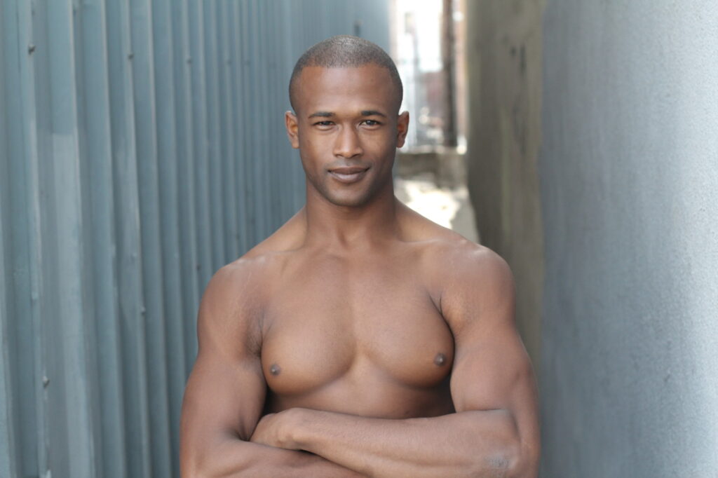 Handsome male with medication induced gynecomastia.